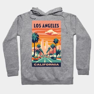 A Vintage Travel Art of Los Angeles - California - US Hoodie